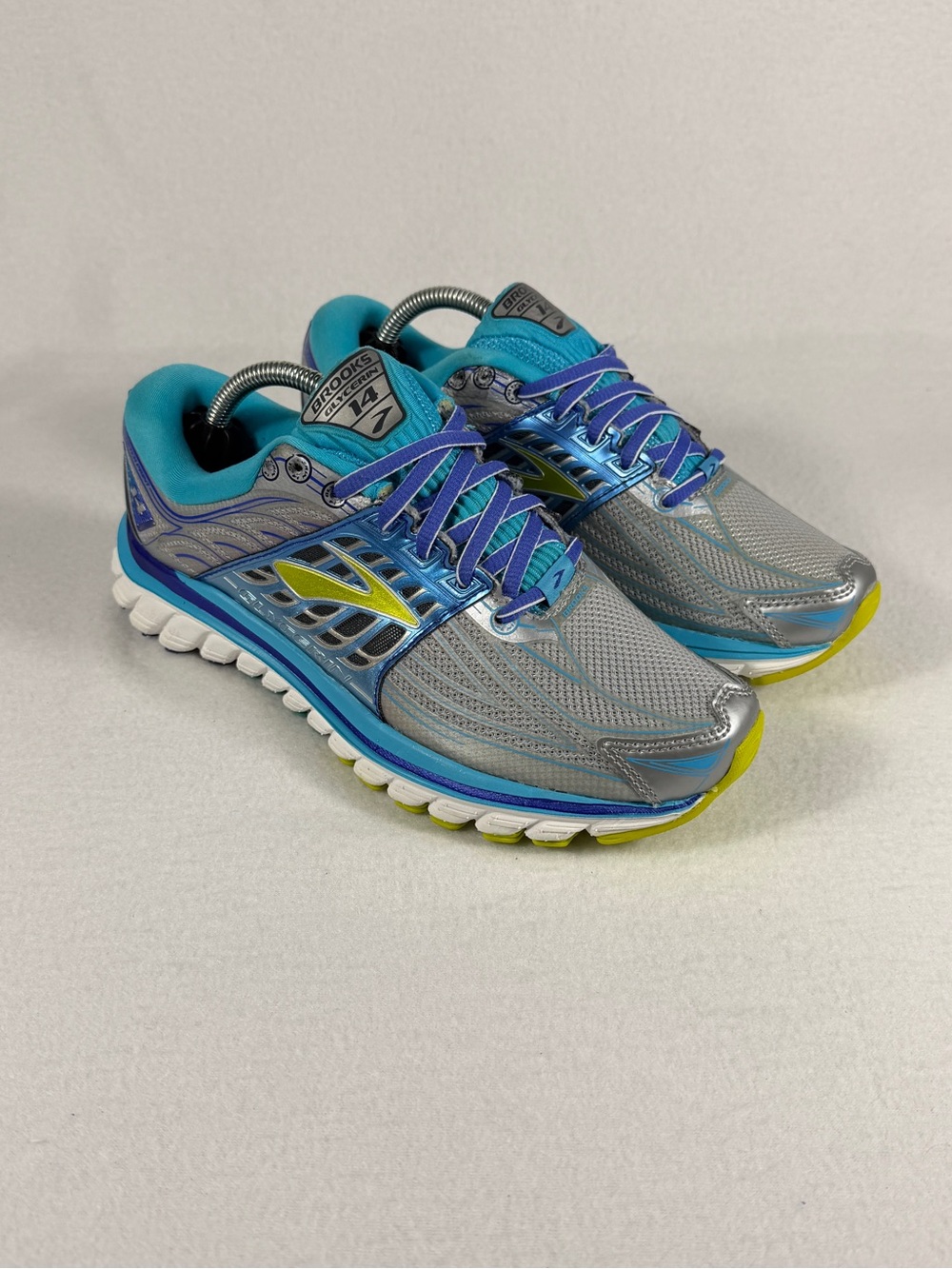 Brooks Women's Gray, Teal & Yellow Running Sneakers